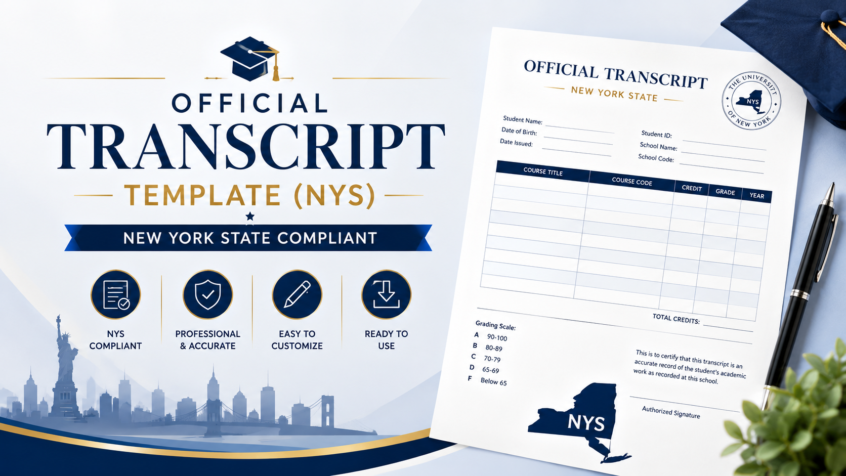 Official Transcript Template (NYS)